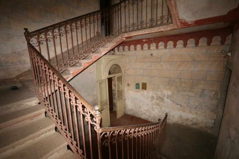 Historic building on the banks of the Po River