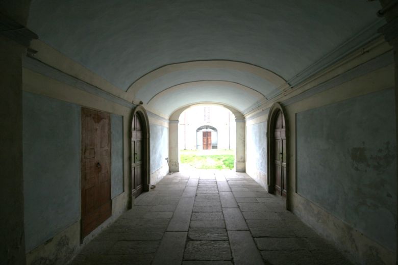 Historic building on the banks of the Po River